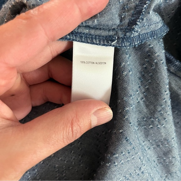 Vivi By Violet Weekend Women Cottagecore Off Shoulder Dress Blue Sz XL Cotton - Picture 10 of 11